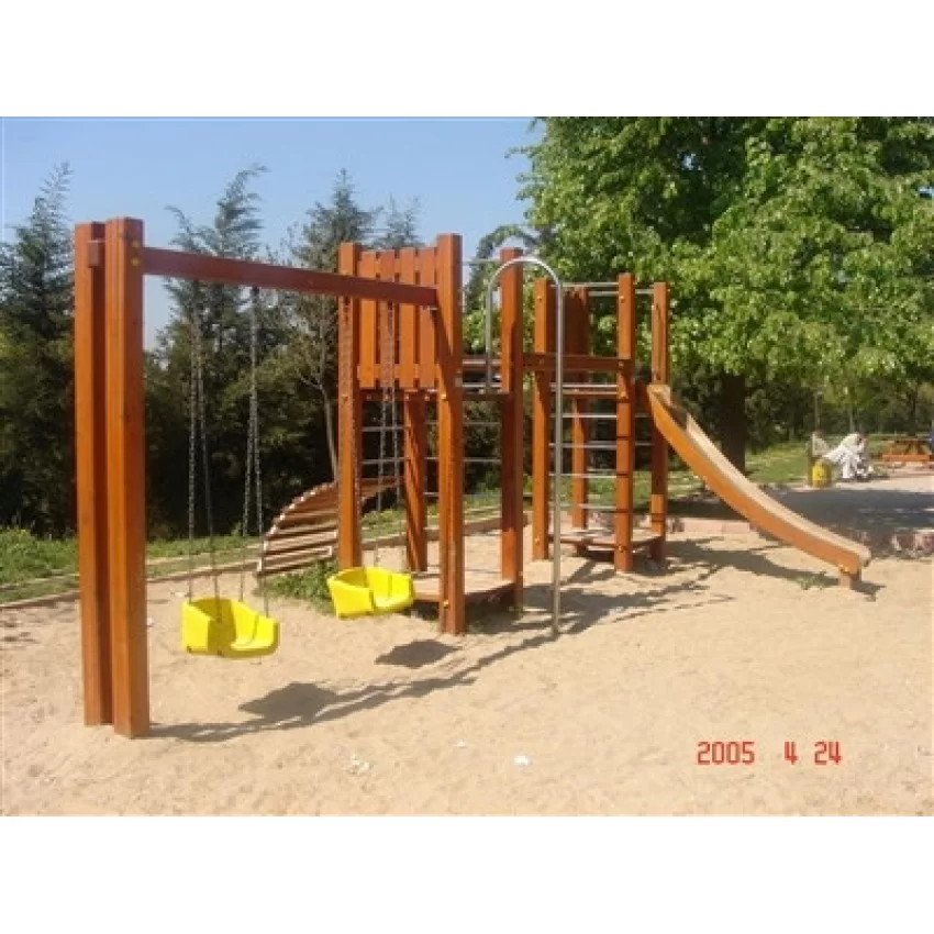 İki Kuleli Ahşap Oyun Grubu Seti 1