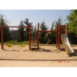 İki Kuleli Ahşap Oyun Grubu Seti 2