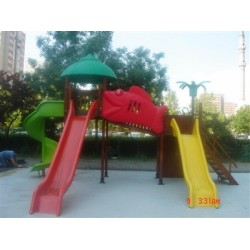 İki Kuleli Üç Kaydıraklı Ahşap