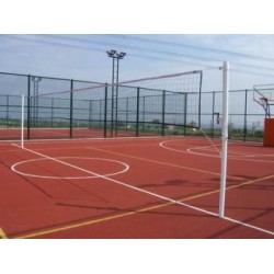 Voleybol Dikmesi Ve Filesi Makaralı Mapalı Sabit Direk