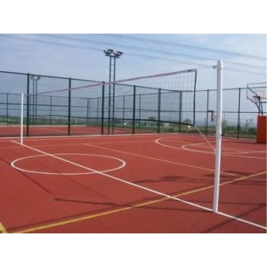 Voleybol Dikmesi Ve Filesi Makaralı Mapalı Sabit Direk