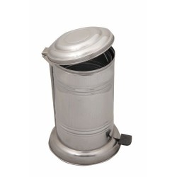7-12 Litre Pedallı Paslanmaz Galvaniz İç Kovalı Çöp Kutusu