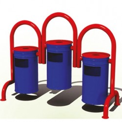 3'Lü Ay Tipi Çöp Kovası