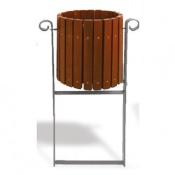 Ahşap Ferforje Modeli Çöp Kovası