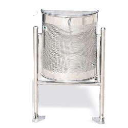 Yarım Ay Tipi Kromajlı Çöp Kovası