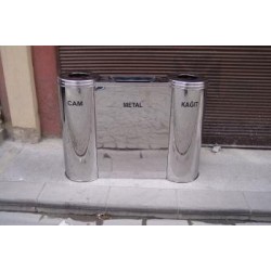 3'Lü Paslanmaz Çöp Ayırım Sistemi 2