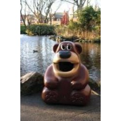 Ayı Modeli Plastik Çöp Kutusu