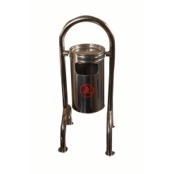 Dört Ayaklı Paslanmaz Bahçe Çöp Kovası