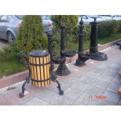 Ferforje 3 Ayaklı Çöp Kovası