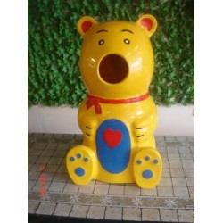 Küçük Ayı Tipi Plastik Çöp Kutusu