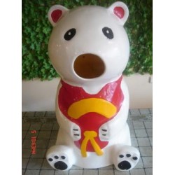 Panda Tipi Plastik Çöp Kutusu