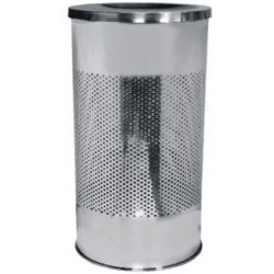 Paslanmaz Delikli Battal Çöp Kutusu