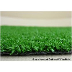 6 Mm Kıvırcık Dekoratif Çim Halı