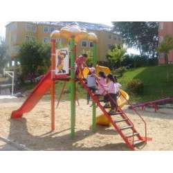 Tek Kuleli İki Kaydıraklı Oyun Grubu