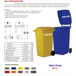 240 Lt Çöp Konteyneri 240 Lt Çöp Konteyneri