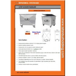 400 Lt Galvaniz Çöp Konteyneri 1 400 Lt Galvaniz Çöp Konteyneri 1