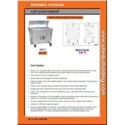 400 Lt S.Daldırma Galvaniz Çöp Konteyneri 400 Lt S.Daldırma Galvaniz Çöp Konteyneri