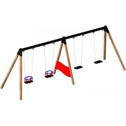 Ahşap Salıncak Dörtlü Ahşap Salıncak Dörtlü