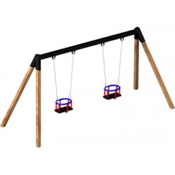 Ahşap Salıncak İkili Ahşap Salıncak İkili